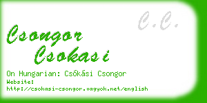csongor csokasi business card