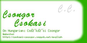 csongor csokasi business card